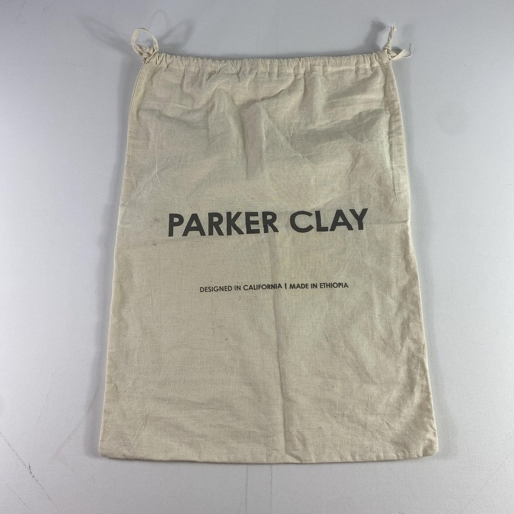 Parker Clay Dust Bag Drawstring Canvas Pouch Purse Tote Storage Large 18x25